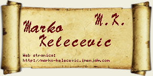 Marko Kelečević vizit kartica